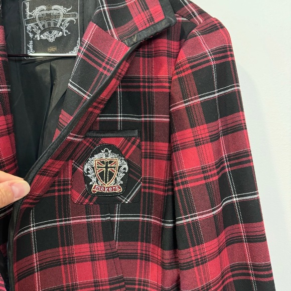 Makers of true Original Plaid Blazer / Red / M - Picture 5 of 11